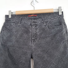 Load image into Gallery viewer, 7 for All Mankind Jeans Damask Print Skinny Grey Mid Rise Stretch Paisley W 29