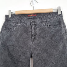 Load image into Gallery viewer, 7 for All Mankind Jeans Damask Print Skinny Grey Mid Rise Stretch Paisley W 29