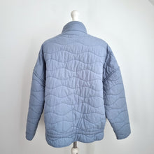 Load image into Gallery viewer, Next Quilted Padded Jacket UK 20 Light Blue 100% Cotton Coat Boxy Pockets Zip