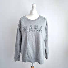 Load image into Gallery viewer, Selfish Mother Mama Sweatshirt Light Grey Marl Zebra Print Sweater Cotton Mix XL