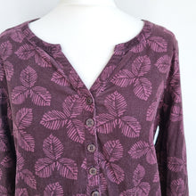 Load image into Gallery viewer, Seasalt Cornwall Corduroy Tunic Top Terrazzo Burgundy Pockets Leaf Smock 12