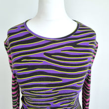 Load image into Gallery viewer, House of Holland Dress Bodycon Multicoloured Zebra Animal Print Long Sleeves 10
