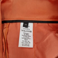 Load image into Gallery viewer, Joseph Satin Trousers Pleated Dress Pants Orange Dean Liquid Work UK 6 EU 34