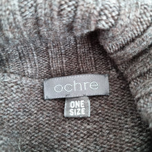 Load image into Gallery viewer, Ochre Jumper Cashmere Lambswool Brown Roll Neck One Size Knit Nepal Oversized