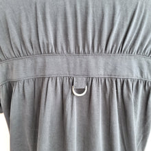 Load image into Gallery viewer, Next Scoop Neck T-Shirt UK 18 Dark Grey Ruched Back Stretch Casual Basic NEW