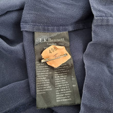 Load image into Gallery viewer, LK Benett 100% Silk Top UK 12 Navy Blue Sleeveless Blouse Tank Work Office Chic