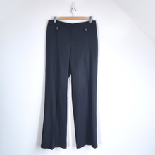 Load image into Gallery viewer, Hobbs Wide Leg Trousers UK 14 Black 100% Virgin Wool Tailored Work Smart Office