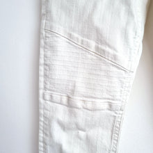 Load image into Gallery viewer, AllSaints White Biker Jeans Crop W27 Low Rise Zip Skinny Stretch Trousers 6 8