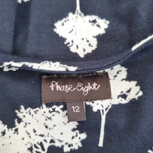 Load image into Gallery viewer, Phase Eight Dress Jersey Faux Wrap Navy Tree Print Stretch Work Office Knee 12