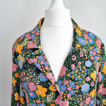 Load image into Gallery viewer, Monki Midi Dress Floral Print Small Button Down Oversized Long Sleeves Shirt