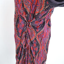 Load image into Gallery viewer, Joe Browns Dress Paisley Lace Up Sides Lined Cotton Button Down Long Sleeves 18