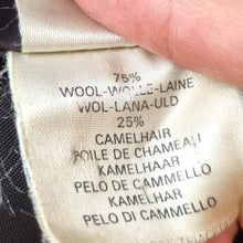 Load image into Gallery viewer, Vintage Coat Wool Camel Hair Blend UK 14 Oversized Black Classic Winter Long