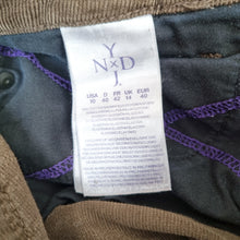 Load image into Gallery viewer, NYDJ Brown Corduroy Jeans Trousers Straight Leg Size UK 14 Stretch Cotton
