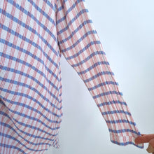 Load image into Gallery viewer, Anthropologie  Oversized Tunic Dress 14 Saturday Sunday Plaid Hi Lo Button Down