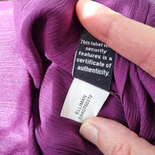 Load image into Gallery viewer, DVF 100% Silk Blouse Purple Diane Von Furstenberg Top Long Sleeves Elliman 6 8