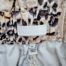 Load image into Gallery viewer, River Island Paperbag Trousers Size 18 Mixed Animal Prints High Rise Cotton Belt