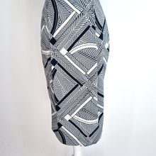 Load image into Gallery viewer, Paul Costelloe Dress Sheath Black Label Work Wiggle Pencil Abstract Print 8 XS