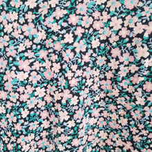 Load image into Gallery viewer, Ganni T-shirt Dress Floral Print Ditsy Black Pink Tunic Top Jersey Mini Small