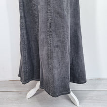 Load image into Gallery viewer, Per Una Denim Skirt Maxi 18 Long Black M&S NEW A Line Panelled Boho Modest Tall