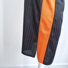 Load image into Gallery viewer, The Ragged Priest Dress Black Orange Striped Slip Small Strappy Mini District