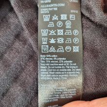 Load image into Gallery viewer, AllSaints Stripe Itat T-shirt Blouse Fine Knit Striped Cowl Shawl Neck Black M L