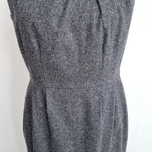 Load image into Gallery viewer, Monsoon Shift Dress Wool Blend UK 12 Sleeveless Grey Lined Work Office Tweed
