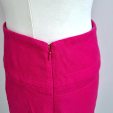Load image into Gallery viewer, Hobbs Skirt Hot Pink Mini A Line 100% Wool Lined Flare Work Bright Neon Size 14