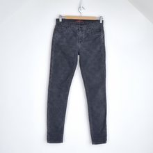 Load image into Gallery viewer, 7 for All Mankind Jeans Damask Print Skinny Grey Mid Rise Stretch Paisley W 29