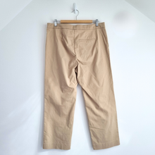 Load image into Gallery viewer, M&S Beige Trousers Straight Leg UK 16 Tailored Smart Casual Chino Neutral Cotton