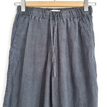 Load image into Gallery viewer, Arket Trousers 100% Linen XS Faded Black Pockets Wide Leg Relaxed High Rise