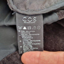 Load image into Gallery viewer, COS Pencil Skirt Velvet Full Zip Panels Black Work Party Knee Length Stretch 10