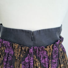 Load image into Gallery viewer, Orla Kiely Skirt Tulip High Waist Brown Purple Retro Print Lined Knee Length 10