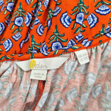 Load image into Gallery viewer, Boden Orange Floral Sundress UK 16 R Strappy Belted Summer Dress Beach Viscose