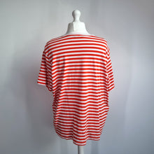 Load image into Gallery viewer, Marks & Spencer Striped T-shirt UK 24 Pink Breton 100% Cotton Short Sleeve Top