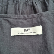 Load image into Gallery viewer, Day Birger et Mikkelsen Dress UK 12 Black 100% Cotton Boho Casual Deep V Pockets