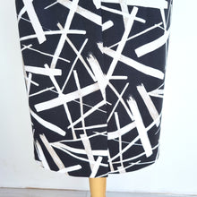 Load image into Gallery viewer, Joseph Ribkoff Dress Wiggle Work Tie Black White Office Stretch Long Sleeves 12