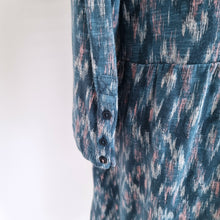 Load image into Gallery viewer, Fat Face Teal Dress UK 18 Pockets Casual Jersey Cotton Blend Skater Long Sleeves