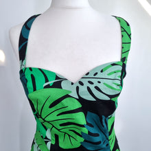 Load image into Gallery viewer, NEW Collectif Sarong Dress Palm Tree 14 Green Removable Straps Retro Wiggle