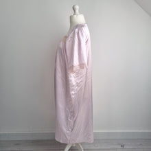 Load image into Gallery viewer, Marlon Nylon Satin Nightdress UK 20 22 Pastel Pink Lace Trim Midi Camisole