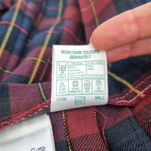 Load image into Gallery viewer, Vintage Essentials Tartan Skirt UK 18 16 14 Pleated Kilt Check Wrap Blue Red