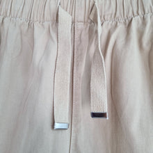 Load image into Gallery viewer, Zara Paperbag Trousers Beige High Waisted Large 100% Cotton Wide Leg Casual