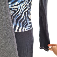 Load image into Gallery viewer, Joseph Ribkoff Patchwork Dress UK 16 Jumper Zebra Print Cowl Neck Tunic Winter