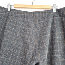Load image into Gallery viewer, East Trousers Tweed Check Grey Straight Wide Leg Tailored Dress Pants Work 16