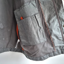 Load image into Gallery viewer, Mantaray Men's Jacket Rain Coat Grey Lined Foldable Hood Pockets Windbreaker XL