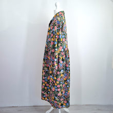 Load image into Gallery viewer, Monki Midi Dress Floral Print Small Button Down Oversized Long Sleeves Shirt