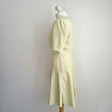 Load image into Gallery viewer, Reiss Dress Cocktail Pastel Lime Green Nipped Waist Lined Hedy Occasion Size 10