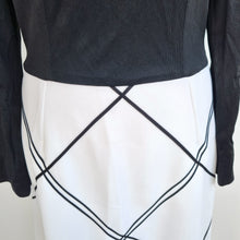 Load image into Gallery viewer, Vintage 70s Maxi Dress California Black White UK 6 8 Long Sleeve Check ALine
