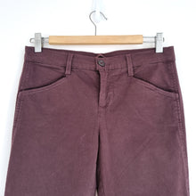 Load image into Gallery viewer, J Brand Jodhpurs Jeans Wine Burgundy Skinny Ankle Zip Trousers Equestrian 28