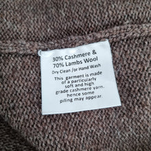 Load image into Gallery viewer, Ochre Jumper Cashmere Lambswool Brown Roll Neck One Size Knit Nepal Oversized