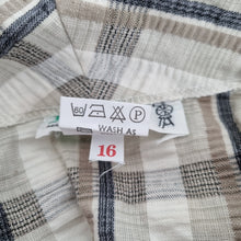 Load image into Gallery viewer, Vintage Heather Valley Blazer Jacket 16 Tartan Check Cotton Edinburgh Beige